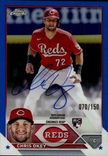 2023 Topps Chrome Update Autographs Blue #RA-COK Chris Okey Reds /150