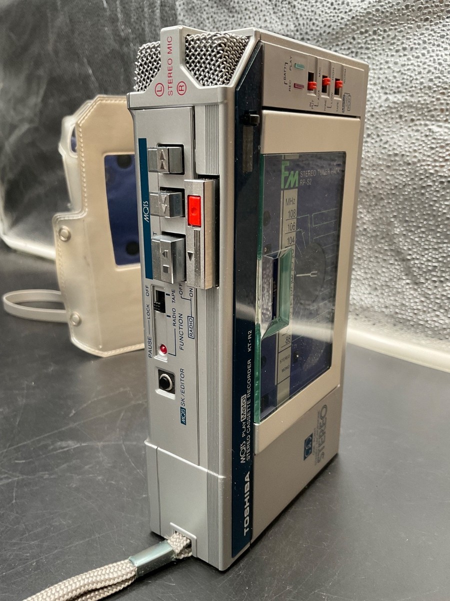 TOSHIBA KT-R2 カセットレコーダー 当時物 Vintage Toshiba Kt-r2 Stereo Cassette Player Recorder FM Tuner for