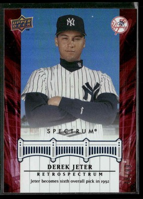 2008 Upper Deck Spectrum #DJ1 Derek Jeter Derek Jeter Retrospectrum Red #/99