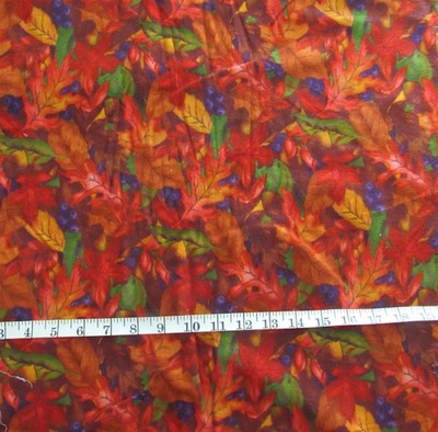 1 yd Flannel Fabric ''Possibilities'' by Avlyn Inc, Autumn Leaves