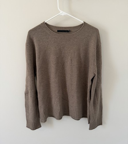 Jenni Kayne Everyday Sweater Women's Size Large Wool Cashmere Taupe Brown