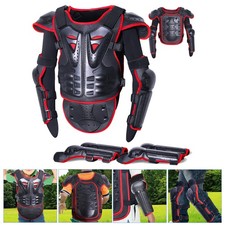 Kids Motorcycle Full Body Armor Jacket Chest Protector Gear Elbow Pads Xmas Gift