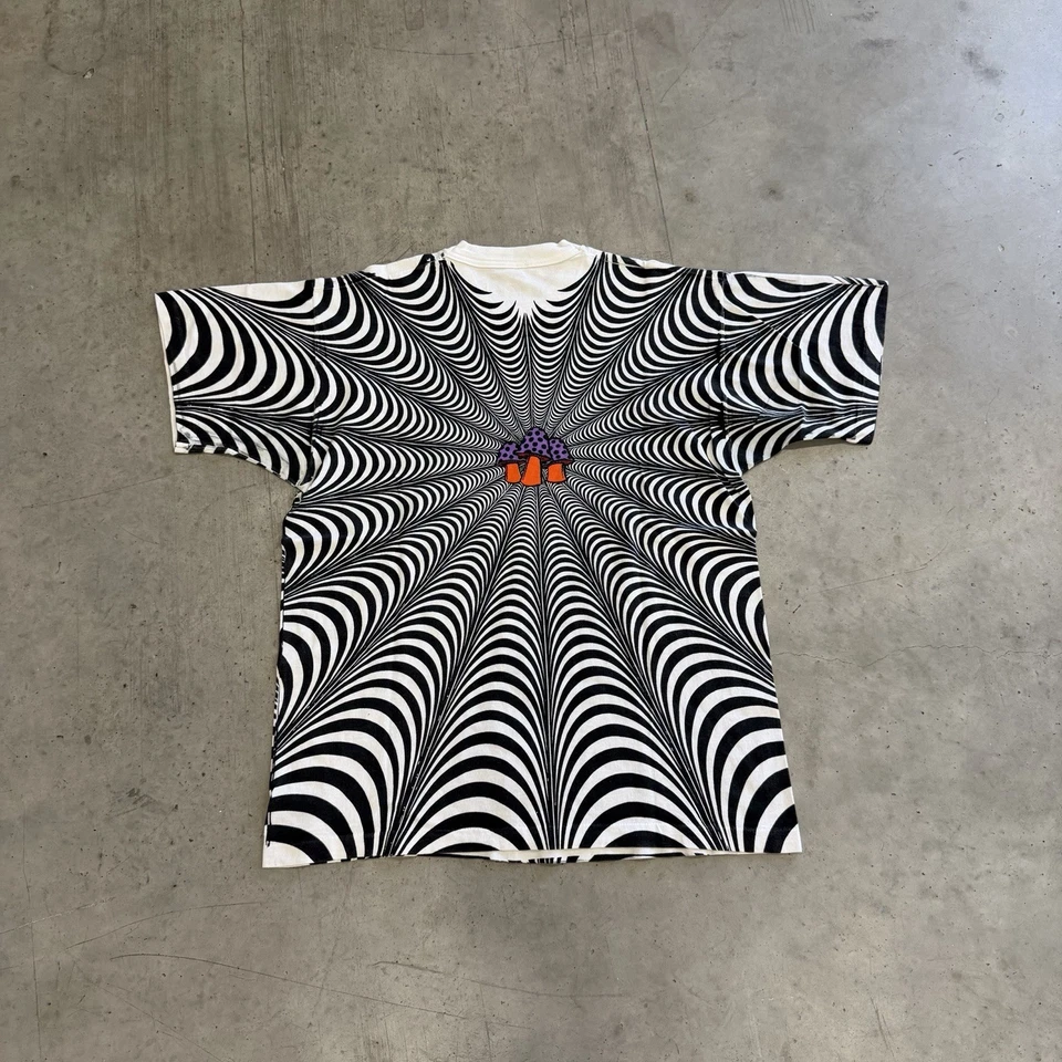 Camisa Vintage Champiñón Ácido Fractal Años 90 AOP Talla XL Foto 2 de 3