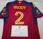 Real Salt Lake ANDREW BRODY Signed Match Used Soccer Jersey 2024 Season RED