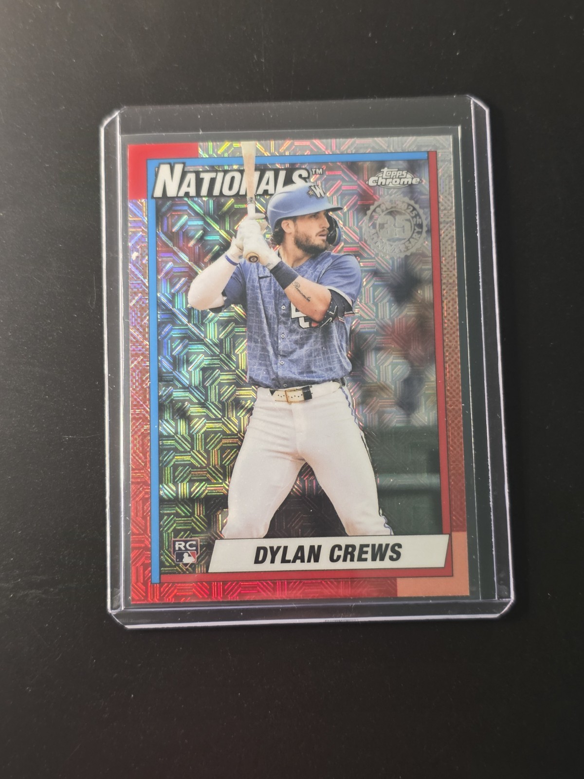 2025 Topps Update Series Dylan Crews 1990 Chrome Silver Pack Mojo RC #U90C-91