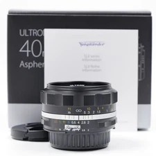 Voigtlander Ultron 40mm f/2 SL II-S Black for Nikon F mount [Unused] #5262J