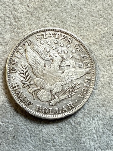 1892 Barber Half Dollar XF Extra Fine Details Cleaned Nice Coin See Pics 6921 - Picture 9 of 10