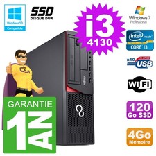 PC Fujitsu Esprimo E720 E85+ DT I3-4130 RAM 4GB Festplatte 120GB SSD Wifi W7