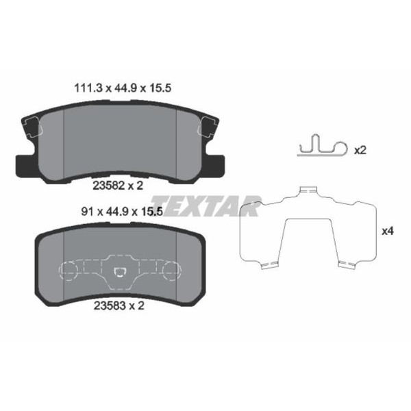 Textar BremsbeläGe Hinten FüR Mitsubishi Pajero IV CitroëN C-Crosser Enterprise-image
