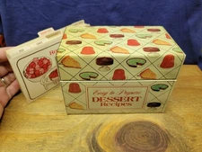 Vintage Tin Metal Recipe Box Nabisco Royal Dessert w ORIGINAL RECIPE CARDS