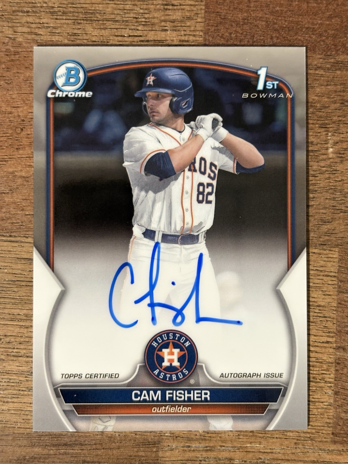 2023 Bowman Draft Chrome Cam Fisher CDA-CFI Base Auto Houston Astros