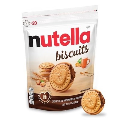 Nutella Biscuits Cookies Filled w/ Hazelnut Spread 9.7oz Holiday Snack