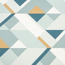 Blue Brown Geometric Wallpaper White Textured Thick Vinyl Feature Wall Modern