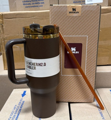 #ad #ad Stanley Quencher H2.0 Chocolate Gold Limited Edition Tumbler 40 Oz with New Box $50.00