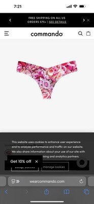 Commando NWT Better Than Nothing Thong Women's Size M/L in gift box