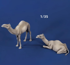 1/35 Resin Camel Set 2 Figures Standing & Lying Desert Animal Diorama Unpainted