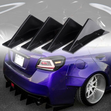 For Subaru Brz Wrx Impreza Rear Bumper Diffuser Shark Fins Spoiler Lip Splitter