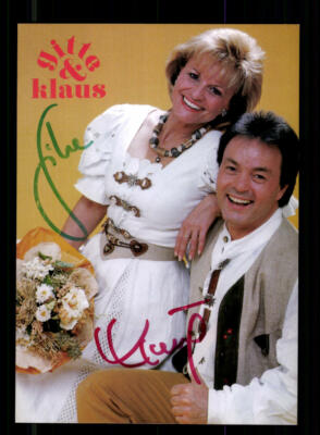 Gitte and Klaus autograph card original signed + M 6189