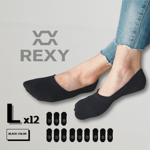 12X Rexy Cushion No Show Ankle Socks Non-Slip Aqua-X Breathable Large BLACK - Picture 2 of 10