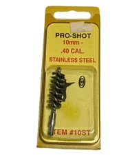 Pro Shot 10ST - Stainless Steel Bore Brush - Fits 10mm - .40 Caliber Pistols