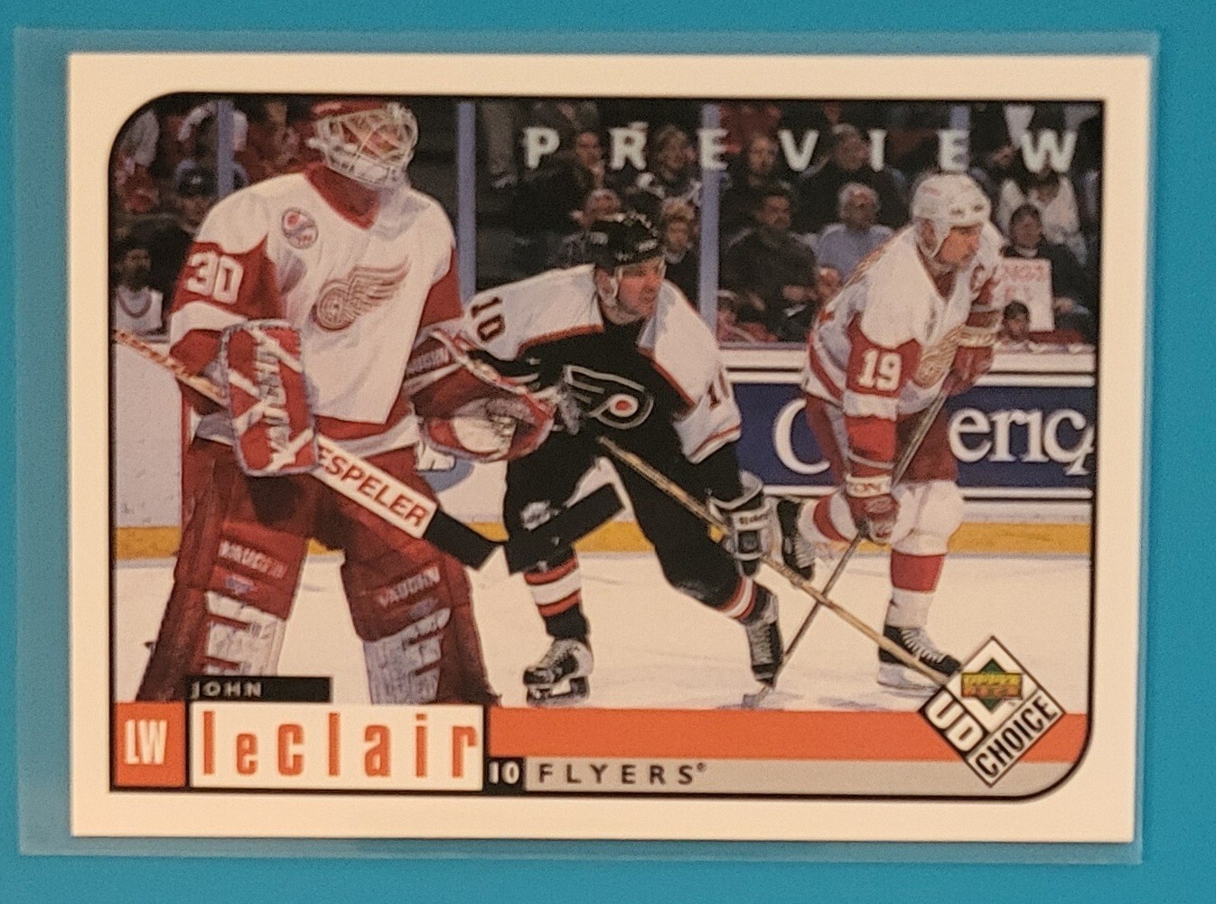 1998-99 UD Choice Preview #153 John LeClair Philadelphia Flyers Hockey Card 