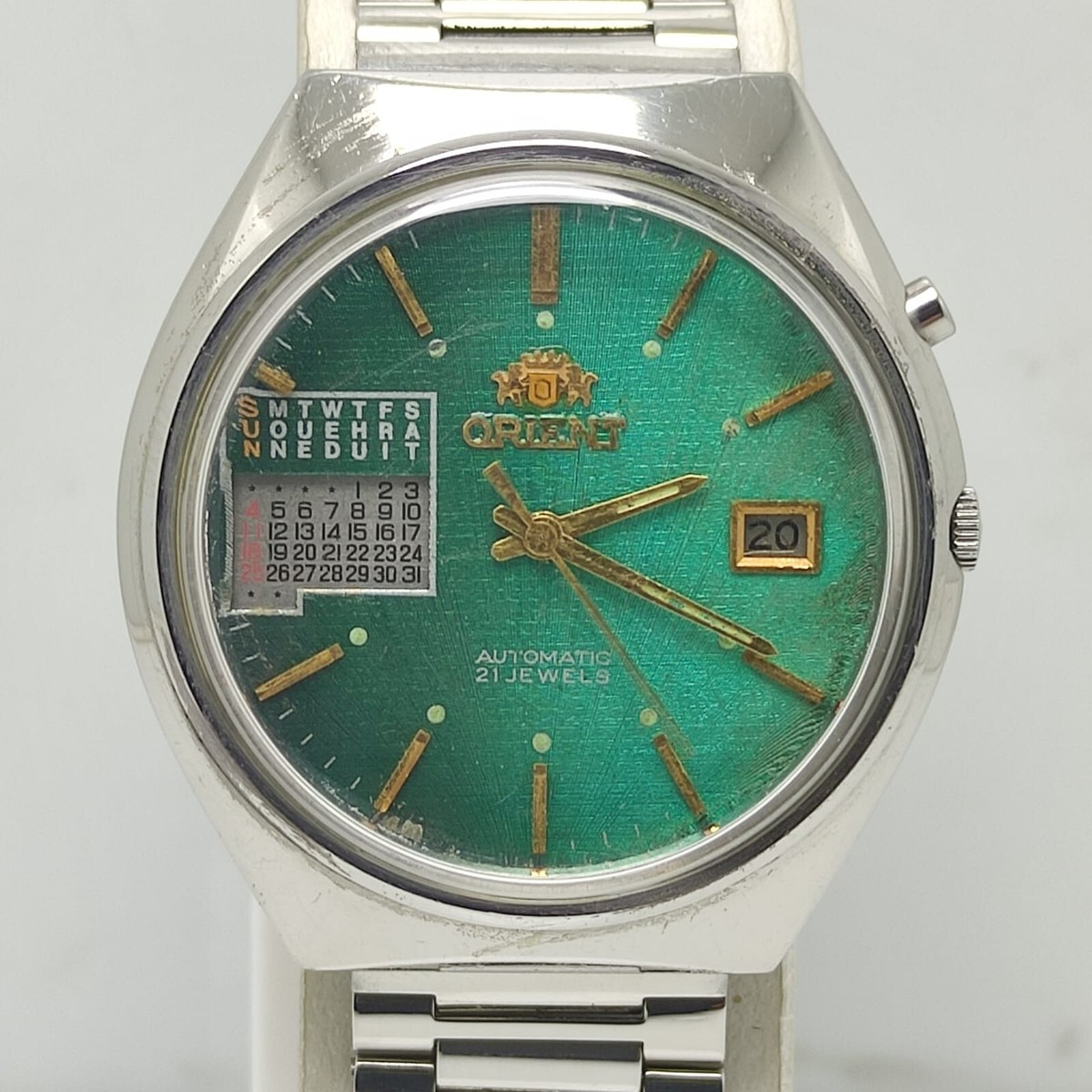 しばORIENT AUTOMATIC Orient Watch, Square Orient Watch, Blue Watch, Vintage Watch