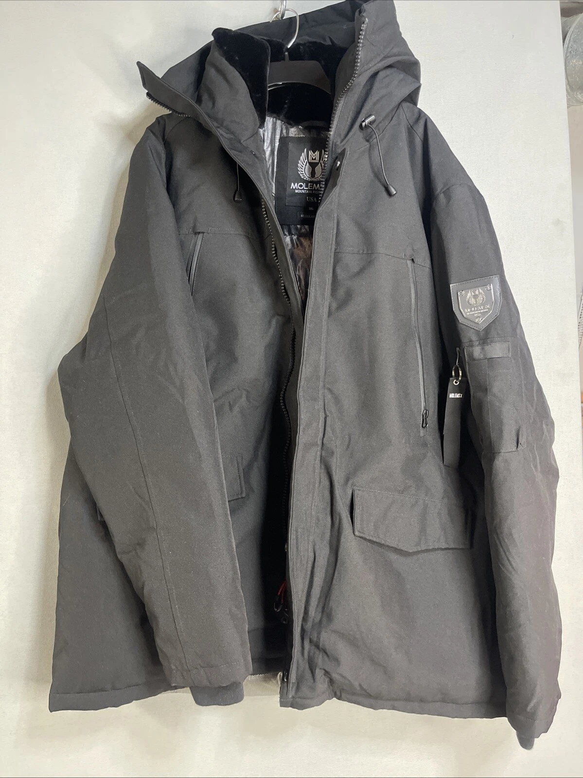 Molemsx mountain pioneers down filled coat 3XL NWOT Thick Warm Insulated Black