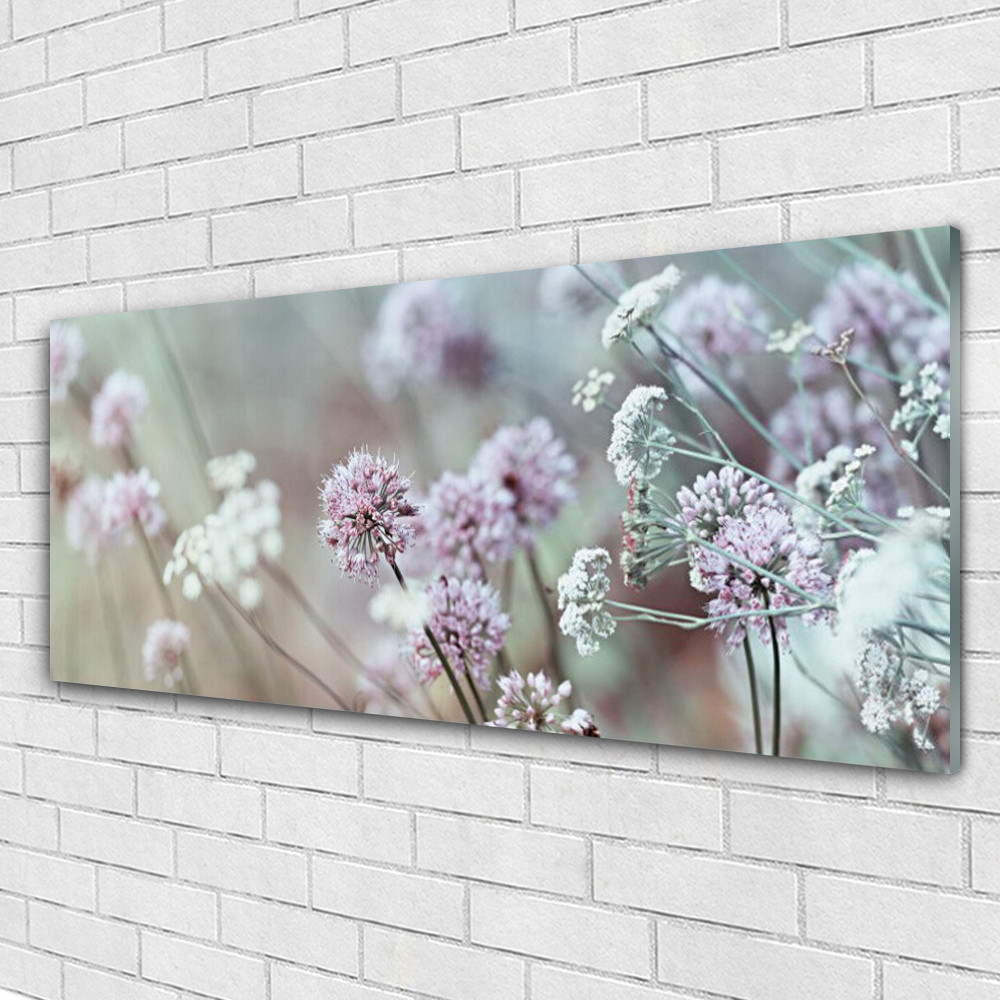 Tableau sous verre Fleurs 125x50 cm pour illuminer un couloir sombre