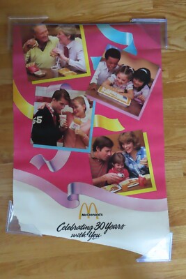 1985 Celebrating 30 Years with You McDONALD's Restaurant Poster