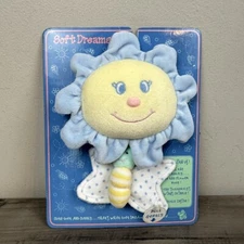 Soft Dreams Flower Butterfly Plush Baby Rattle Lovey Stuffed Animal Pull Pastel