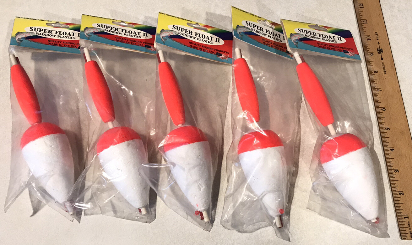 (5) SUPER FLOAT II Fishing Slip Bobbers USA Crappie Panfish Trout