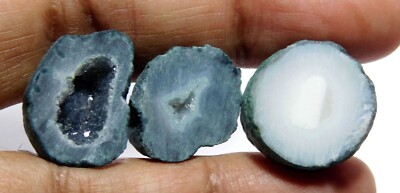 Druzy Slice Achat ausgefallene Form Cabochon lose 100 % natürlicher Edelstein...