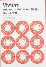 VIVITAR MODEL 283 AUTOMATIC ELECTRONIC FLASH INSTRUCTION BOOK/162132