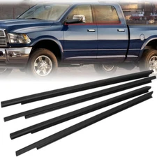 4x Weatherstrip Window Moulding Trim Belt For 2009-2021 Dodge Ram 1500 2500 3500