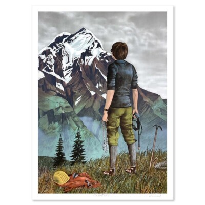 Tom Wood, The Next Climb, Ltd Ed Lithograph,Numbered, Hand Signed with LOA