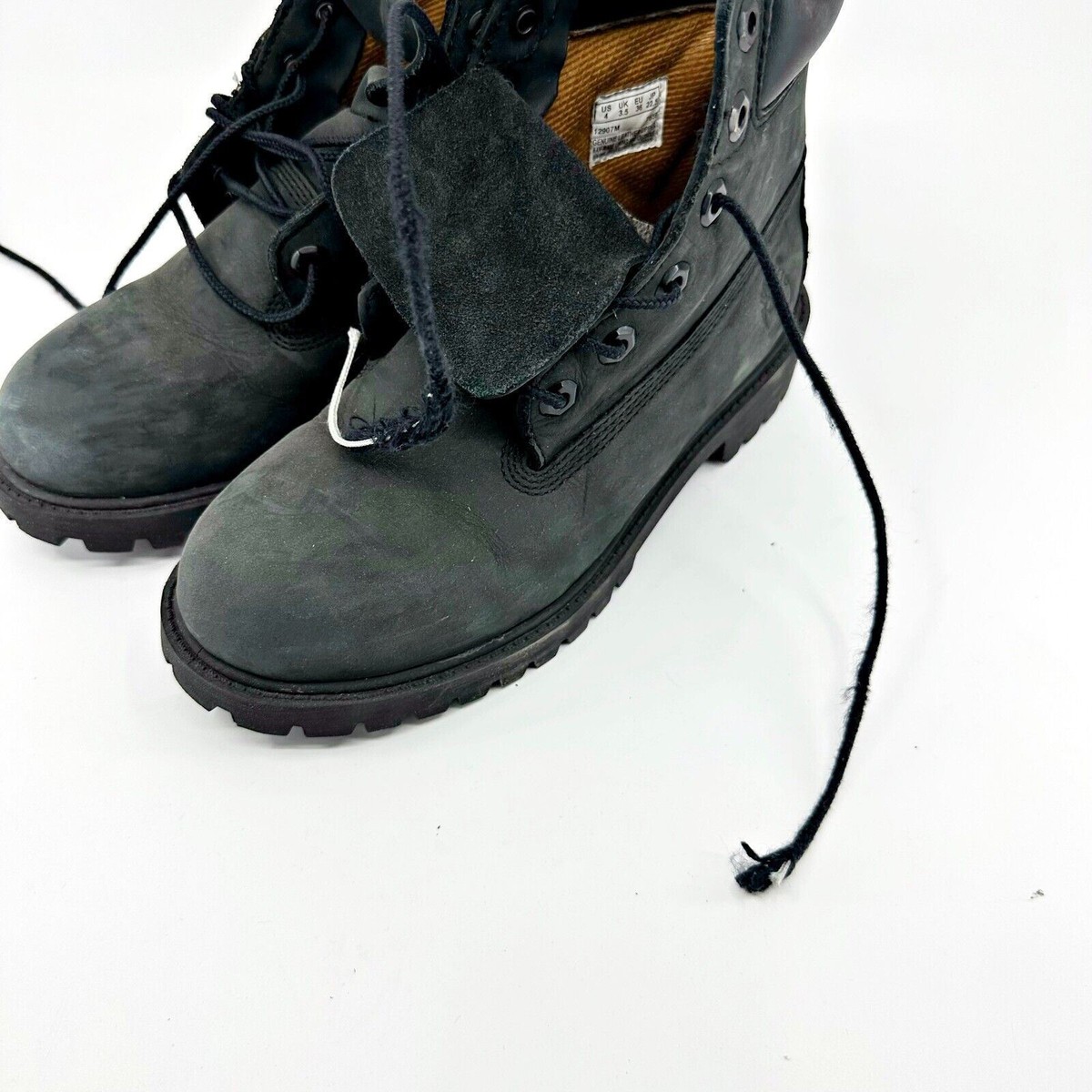 Timberland 6in Premium Black Junior Kids Size 4 Boots 12907 | eBay