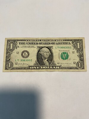 1$ Bill 2017 Missing Digit In serial Number Print Error