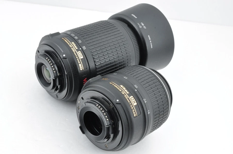 [Como nuevo SC:9217 (9%)] Nikon D5200 24,1 MP DSLR con 18-55 mm 55-200 VR de Japón #2395 Foto 4 de 4