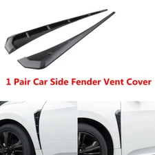 1 Pair Black Car Side Fender Vent Cover Trim Decoration Air Hood Intake Styling