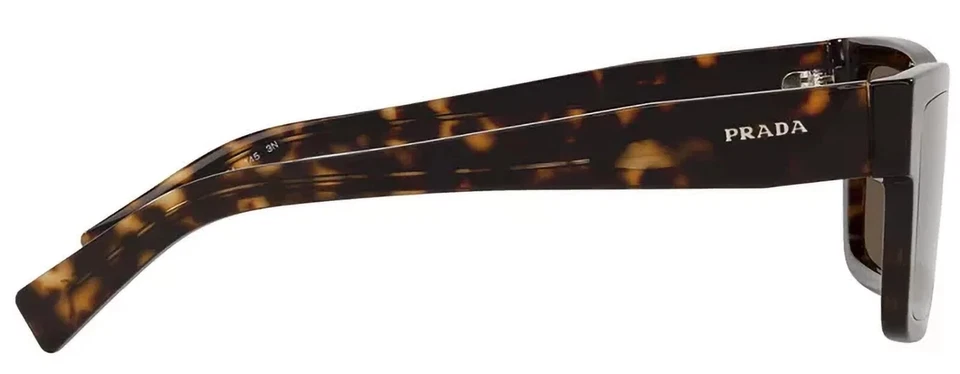Gafas de sol Prada PR 19WS 2AU8C1 rectangulares nuevas para hombre 52-21-145 Italia Foto 4 de 4