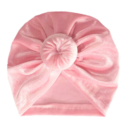 Baby Velvet Hats Turban Solid Infant Cap Beanies Girls Boys Head Wraps Bonnet - Picture 20 of 23