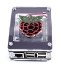 C4Labs - Zebra Inlay Fan Case Black Ice - for Raspberry Pi 4B, 3B 