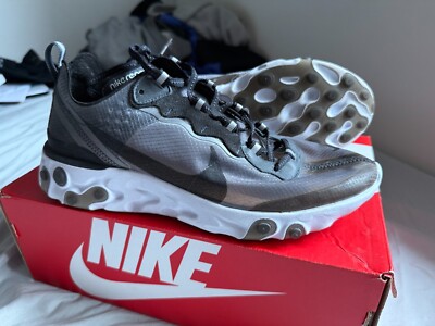 Mens Nike React Element 87 Anthracite/ Black-White sz 10