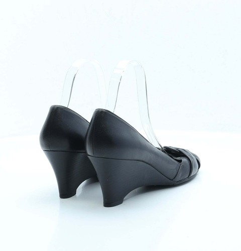 Aldo Womens Black Faux Leather Court Heel UK 5 EU 38 - Picture 3 of 12