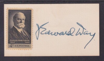 J. Edward Day, USPMG introduced Zip Codes, signed 4c Charles Evans Hughes stamp