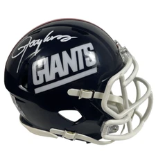 Lawrence Taylor Signed New York Giant TB Mini Helmet Beckett Witness BAS COA