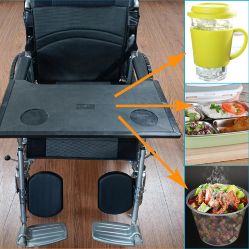 Rollstuhl Schoß Tablett Rollstuhl Tisch für Behindertes Essen Lesen Schreiben - Afbeelding 1 van 13