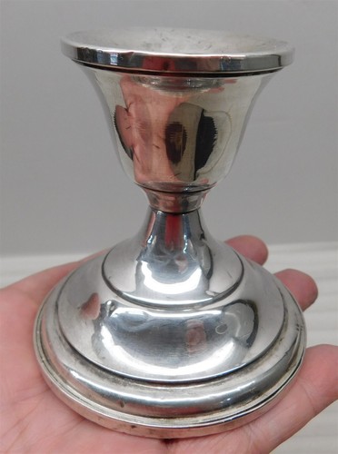 Vintage Sterling Silver Pair of Candle Holders by Fisher Pair Weigh 506 grams - Picture 3 of 9