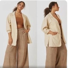 Anthropologie Pilcro Relaxed Summer Lagenlook Blazer Jacket Size M