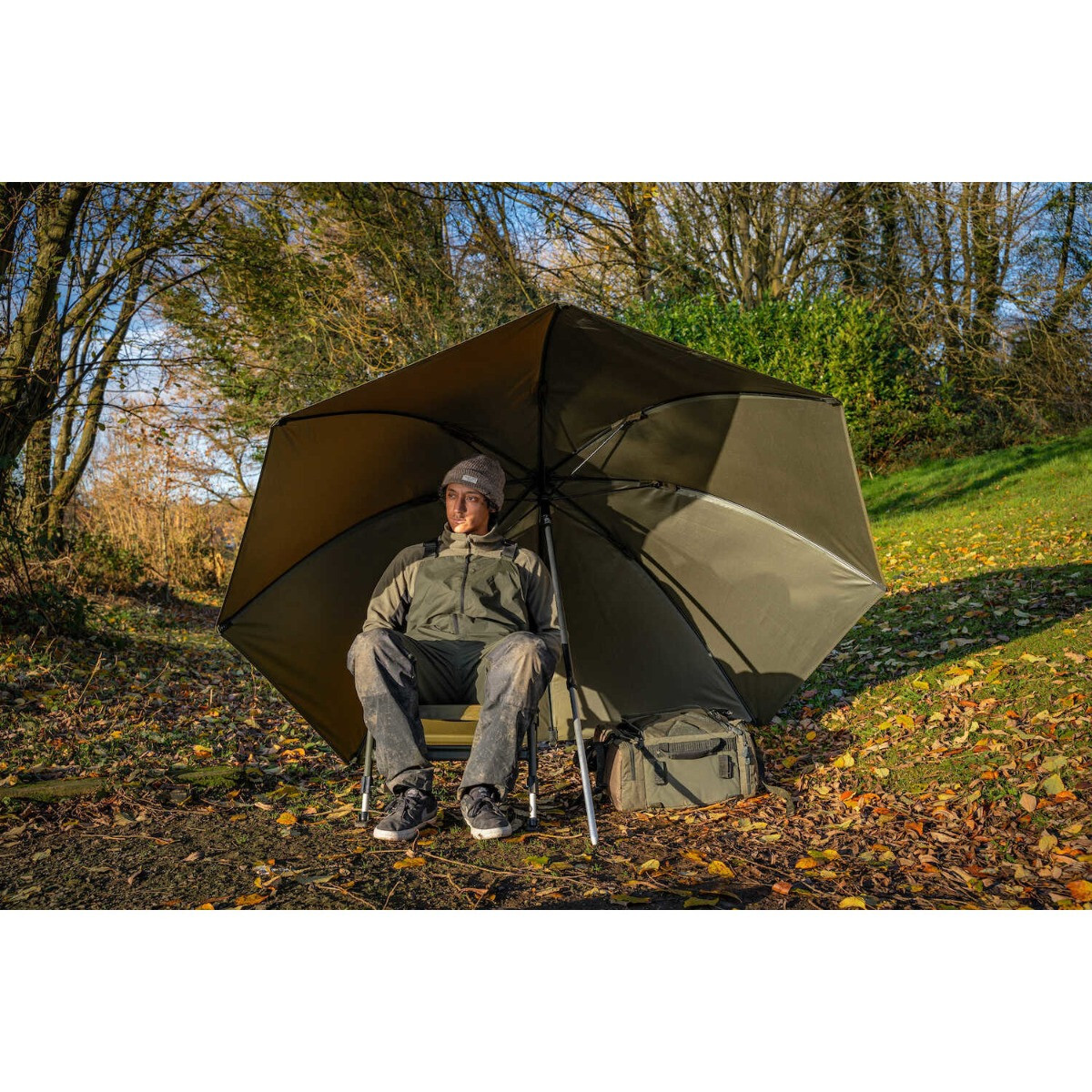 Korum Progress Graphite Brolly 50"" Carp Fishing Brolly NEW - K0370007